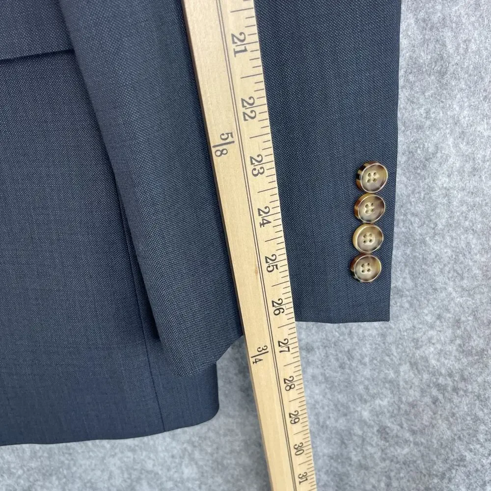 J Crew‎ Thompson Blazer Sport Coat Mens 42L Blue Wool 2 Button Preppy Career